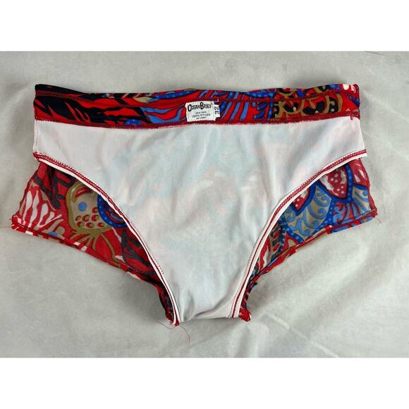 OCEAN BRIEF NY Mens Floral Nylon Swim Brief Swimsuit Tag Sz 32 Rare Vintage 70s - Picture 5 of 6